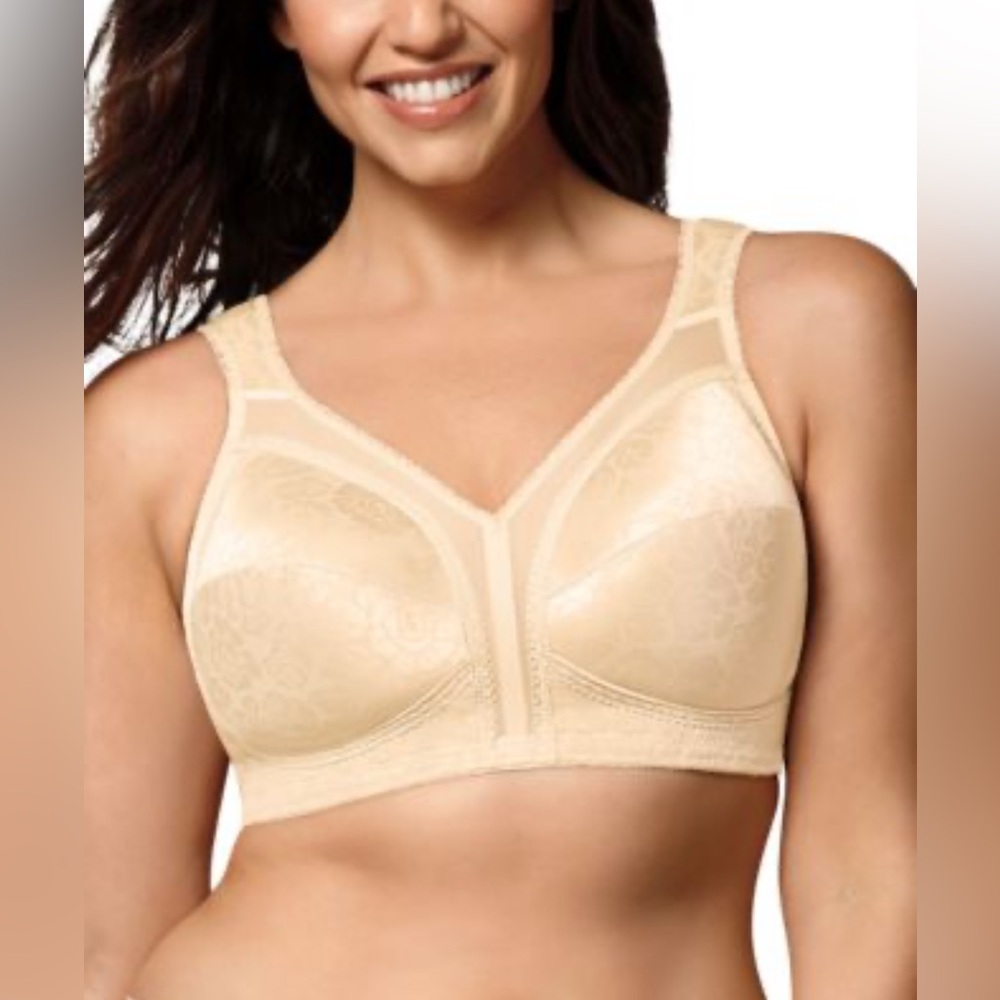 Playtex 18 Hour Ultimate Shoulder Comfort Bra Wirefree 4693 Natural Beig Sz 34DD